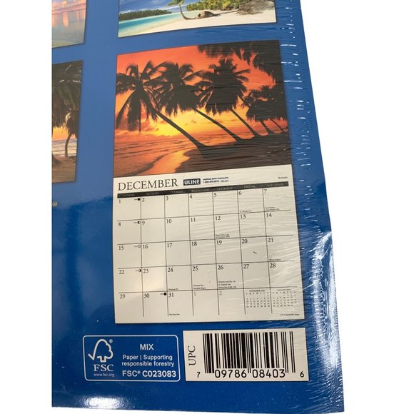 U-Line Beach Paper Wall Calendar 2024 6674 New Willow Creek - Picture 3 of 9